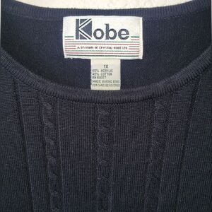 Black Short Sleeve Sweater size 1X